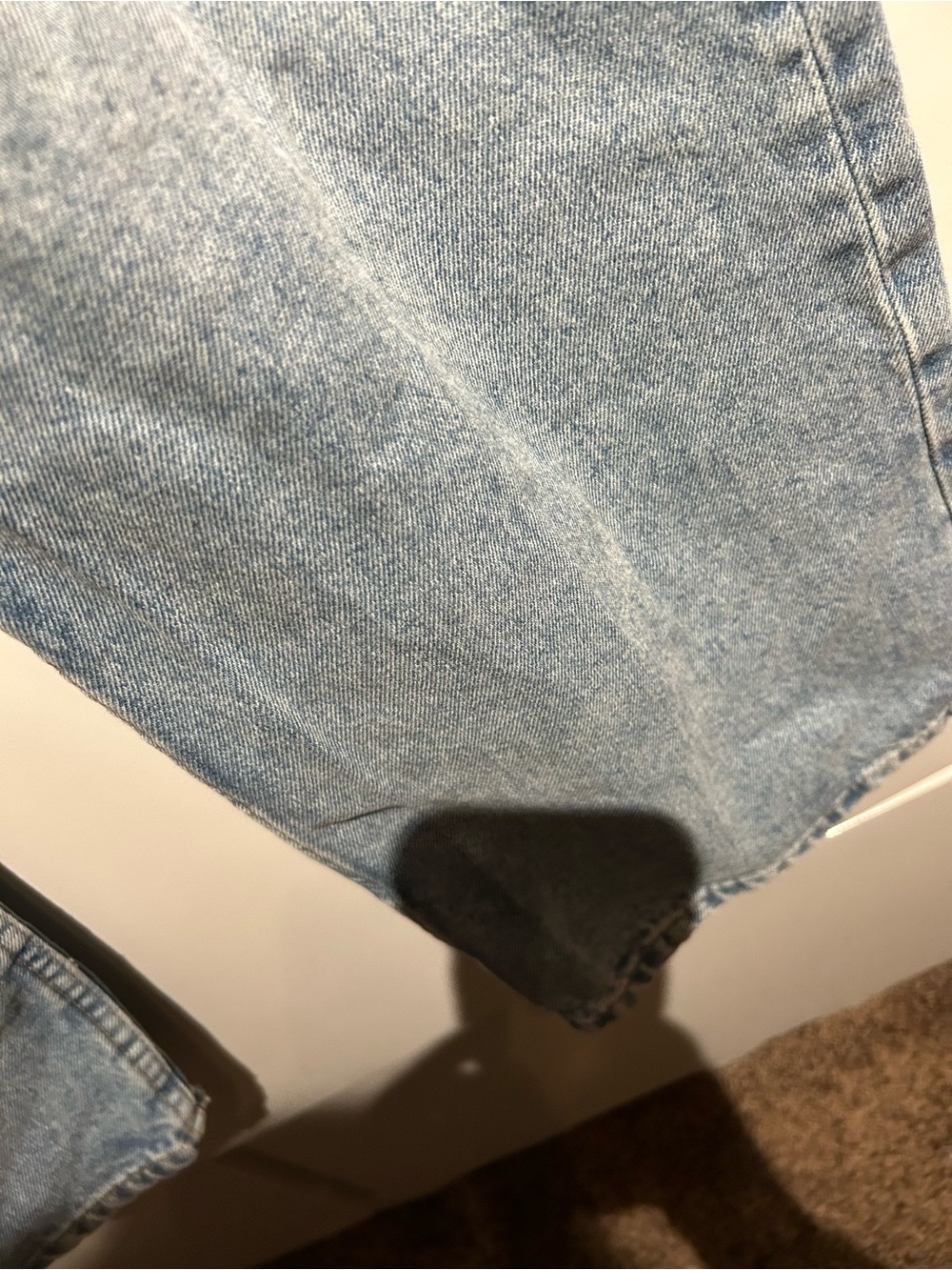 Motel Low Rise Parallel Jeans In Bright Blue Used - Picture 4 of 8
